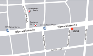 Straßenplan mit Sekis-Adresse