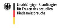 Logo und Link des Unabhängigen Beauftragten für Fragen des sexuellen Kindesmissbrauchs